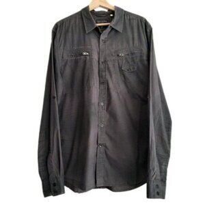 GUESS | Button Down Casual Shirt Utility Roll-up Sleeve Men's Sz XL